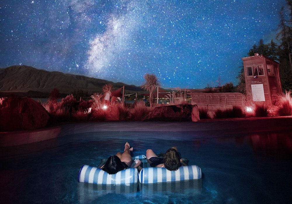 Stargazing at the Tekapo Hot Pools