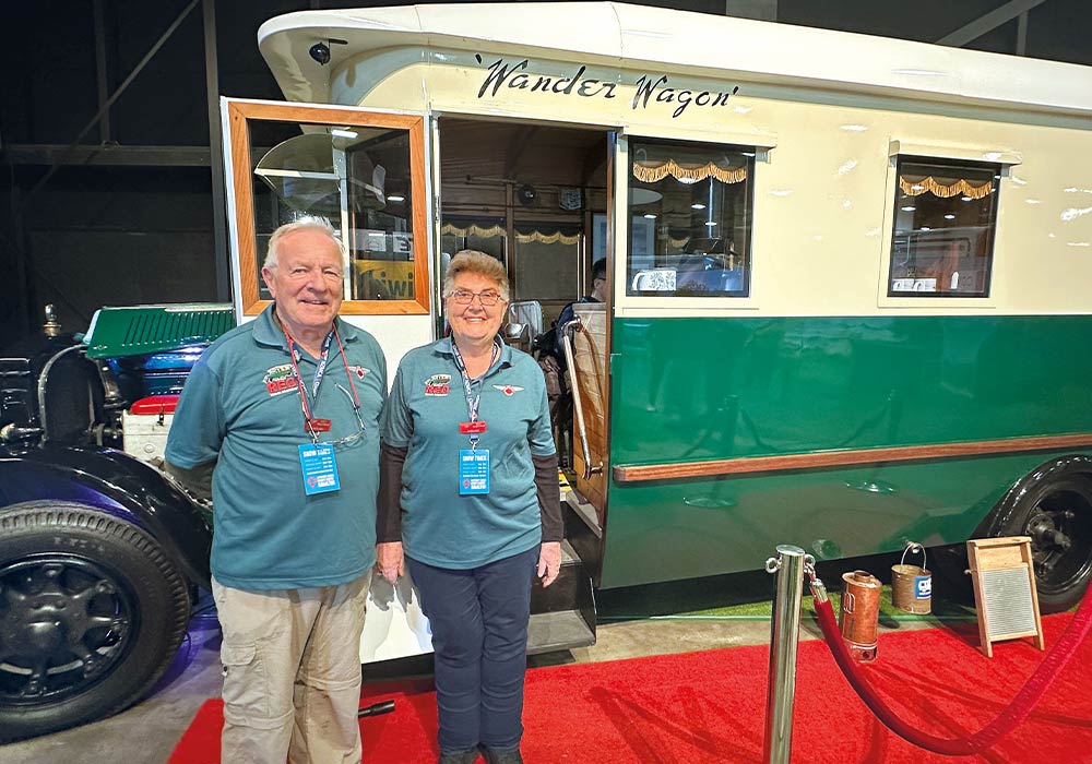 On the road: Nigel and Sandra Mead