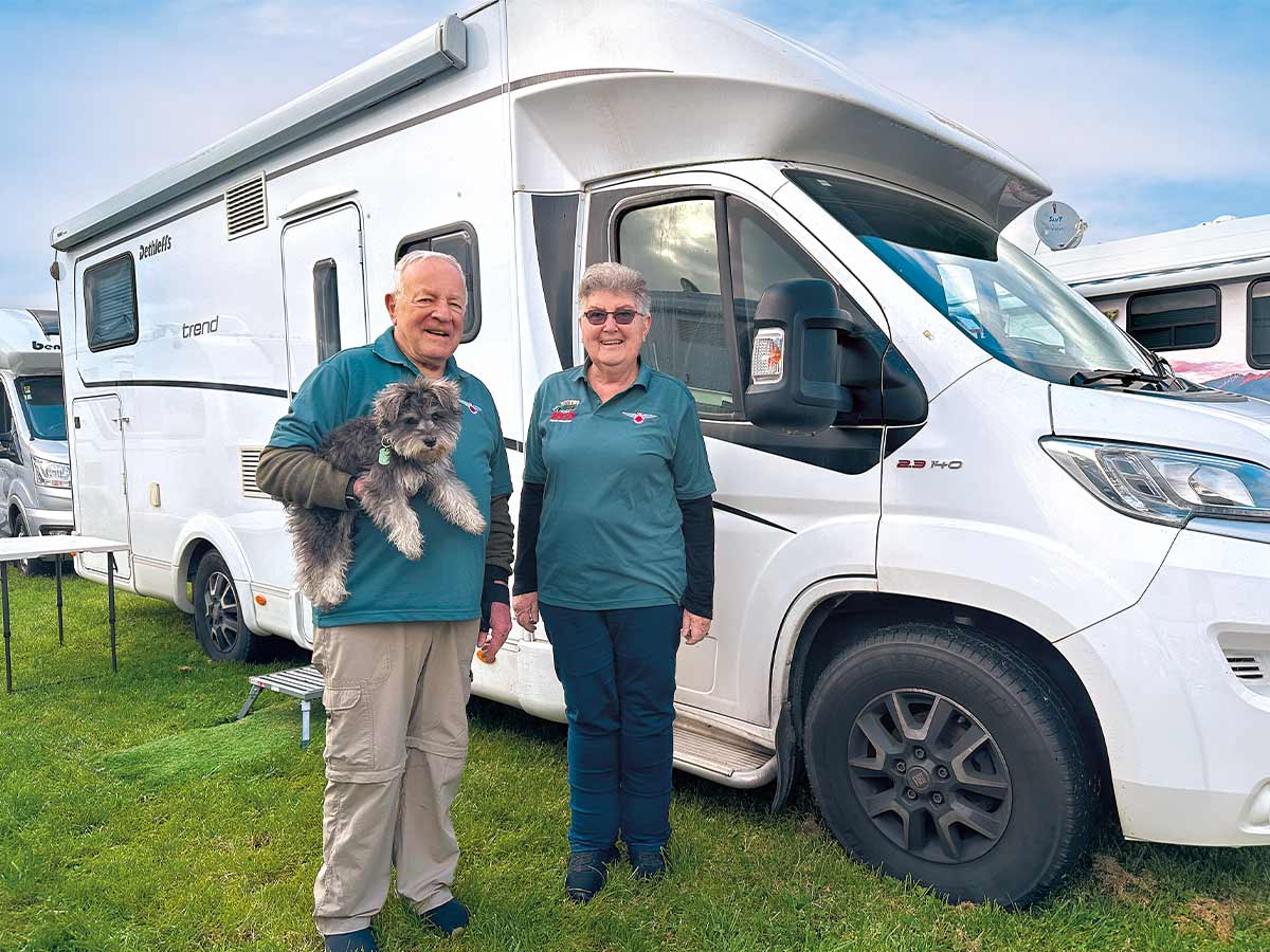 On the road: Nigel and Sandra Mead