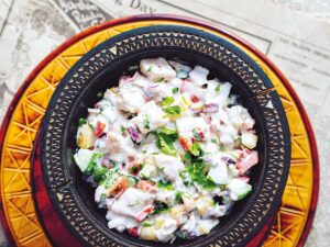 Ika mata – raw fish salad