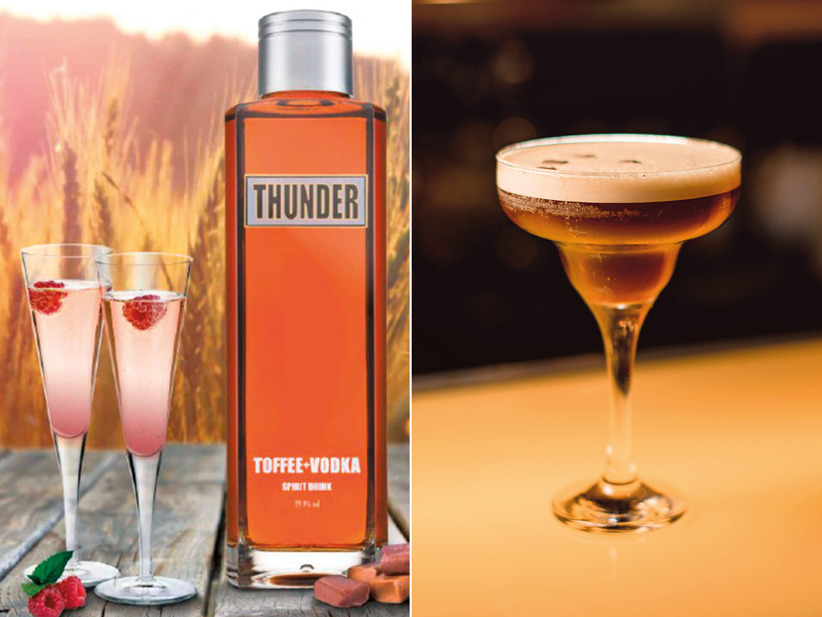 Thunder Toffee+Vodka cocktails