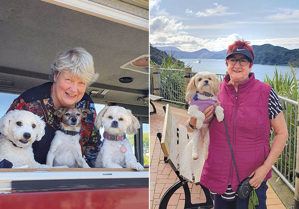 On the road: Sharon Hastie and Kathleen Hall