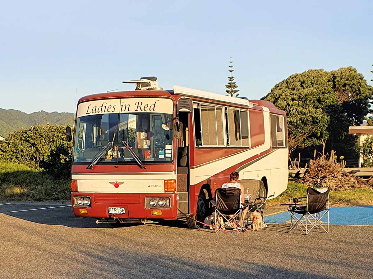 On the road: Sharon Hastie and Kathleen Hall