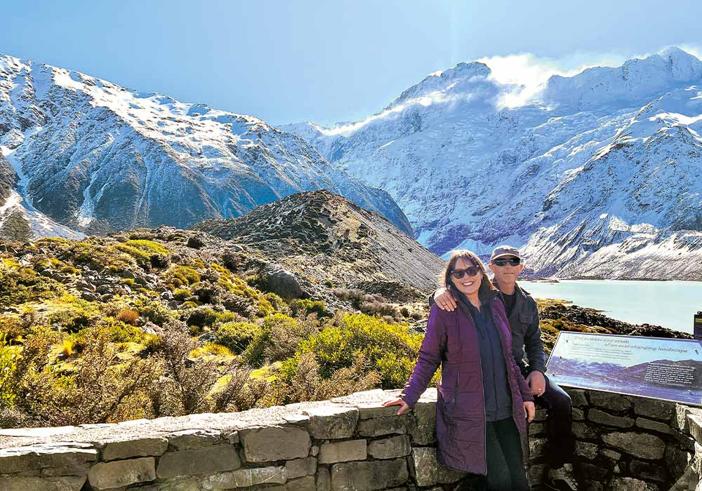 On the road: Jane and Mark Crawford