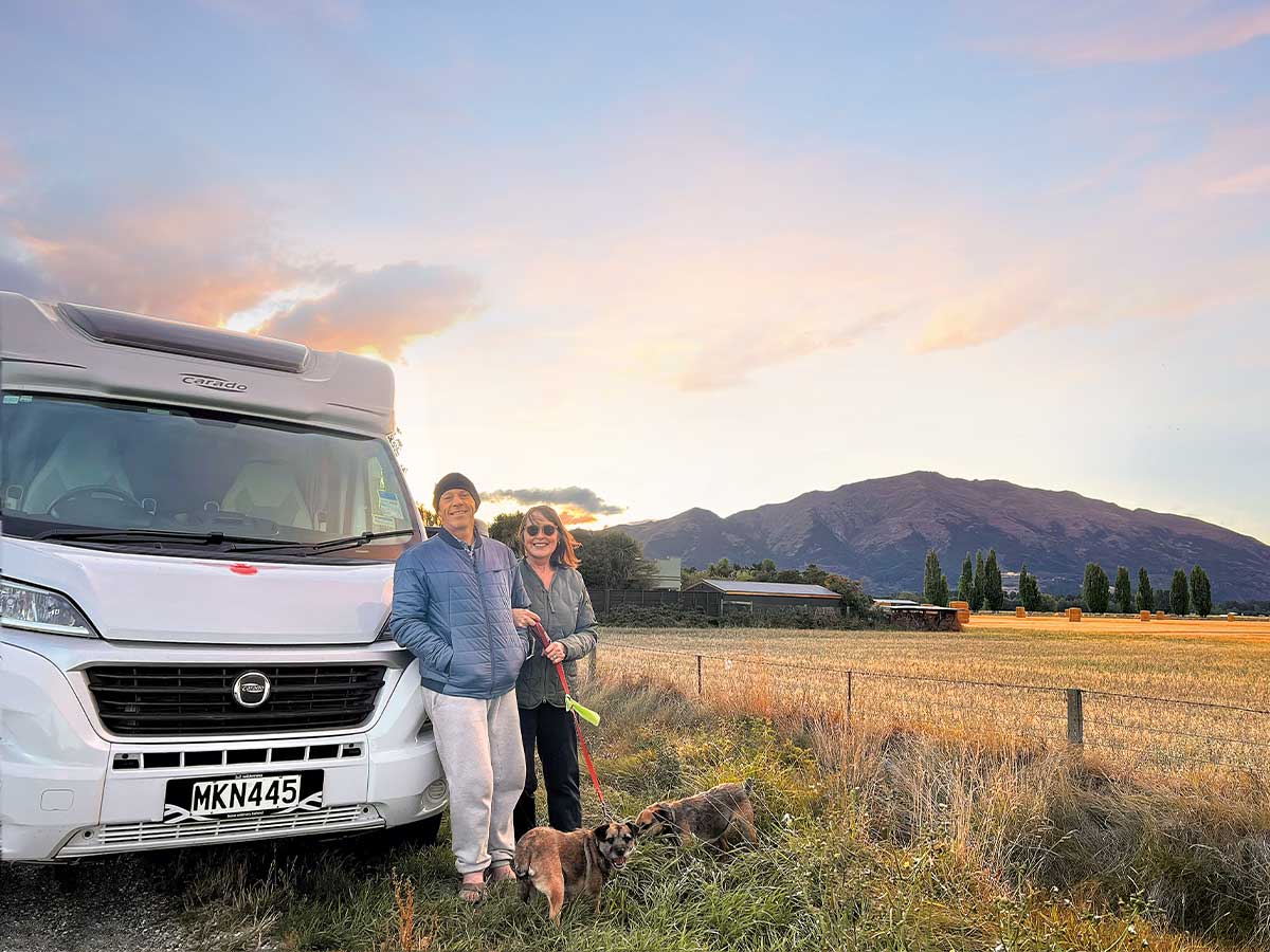 On the road: Jane and Mark Crawford